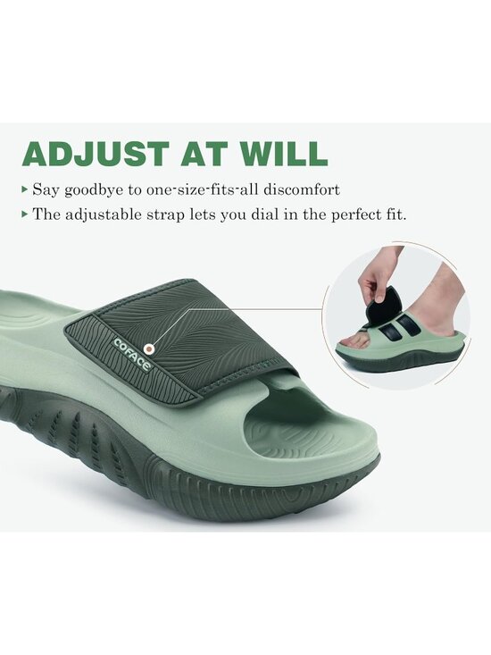 Men\'s Light Green Recovery Sandals Orthopaedic Plantar Fascistic Walking Casual